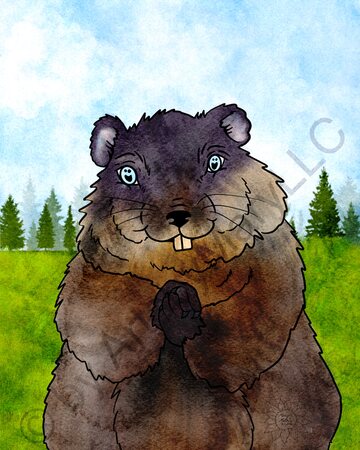 Greeting Cards Chuckles the Groundhog 