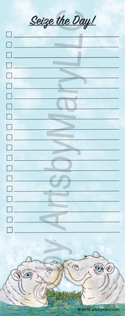Notepads Hippo Luv-Seize The Day