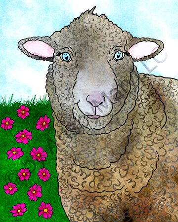 Art Prints Heather the Polypay Sheep