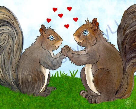 Art Prints Gemma and West Squirrel 
