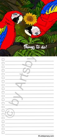 Notepads Bugging You - Macaws 
