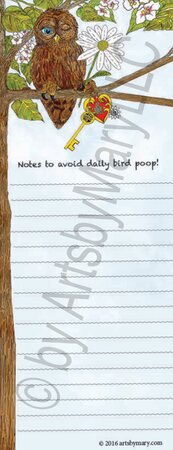 Notepads Wilbur Owl-Notes to avoid the daily