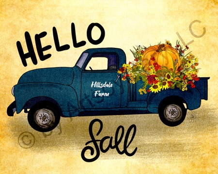 Art Prints Vintage Pick up Truck