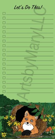 Notepads Fern the Fox - Let's Do This