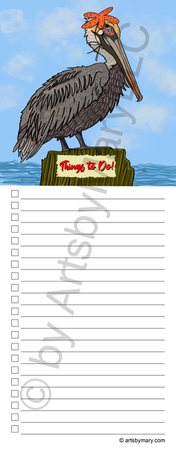 Notepads Phyllis The Pelican - Things To Do