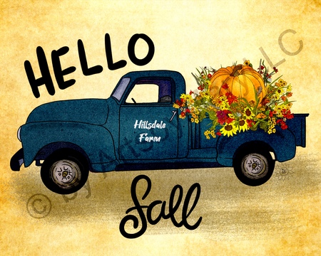 Greeting Cards Vintage Pick Up Truck
