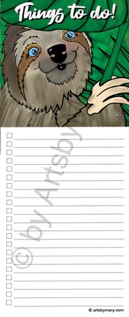 Notepads Winifred Sloth - Leaf Umbrella 