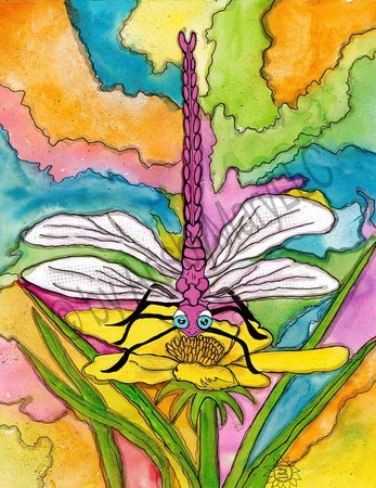 Art Prints Dart the Dragonfly