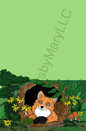 Notepads Fern the Fox - Green