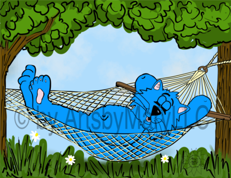 Greeting Cards Fat Cat - Hammock