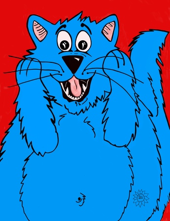 Art Prints Fat Cat Scream