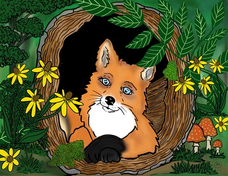 Art Prints Fern the Fox