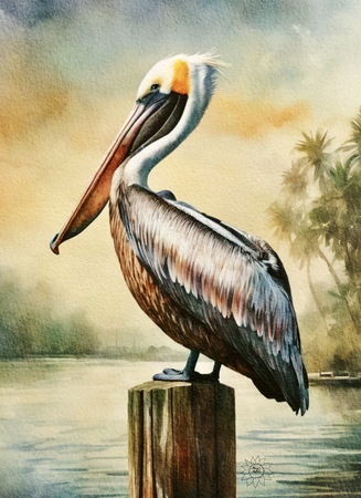 Greeting Cards Pillar the Brown Pelican