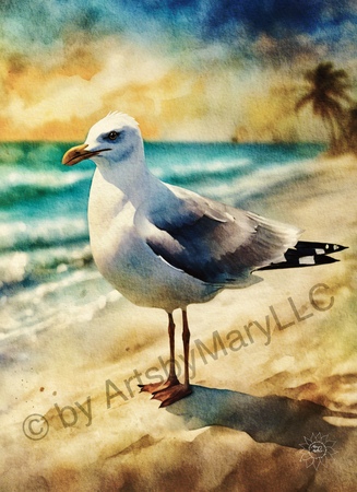 Greeting Cards  Whimsical Delights Herring Gull