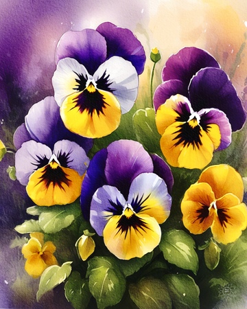 Greeting Cards Pansies