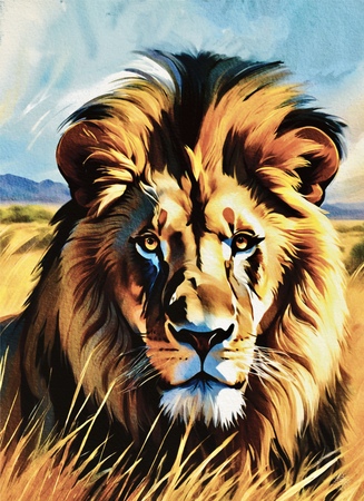 Greeting Cards Majestic Lion