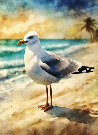 Greeting Cards  Whimsical Delights Herring Gull