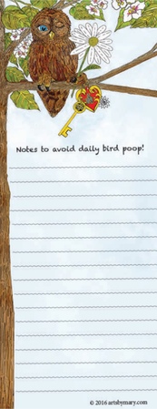 Notepads Wilbur Owl-Notes to avoid the daily