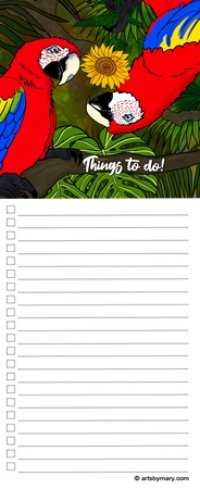 Notepads Bugging You - Macaws 