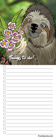 Notepads Winifred Sloth - Orchids 