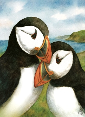 Greeting Cards Puffin Love