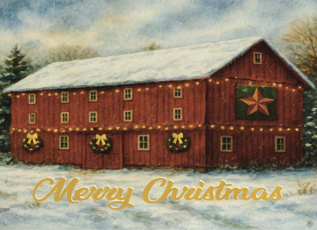 Greeting Cards Country Barn Christmas