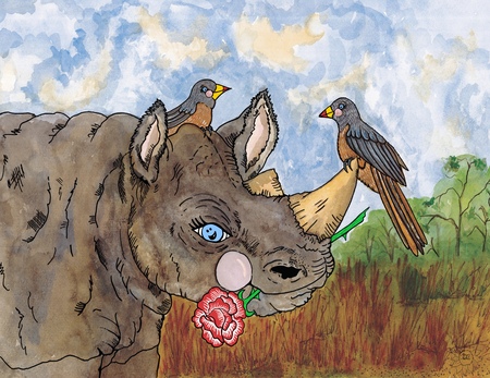 Greeting Cards Rosie Rhino