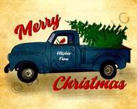 greeting-cards Merry Christmas Vintage Truck