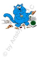 Notepads Fat Cat Hungry - Whi..