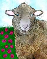 greeting-cards Heather the Polypay Sheep