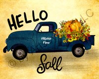 greeting-cards Vintage Pick Up Truck