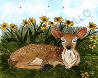 Art Prints Daisy the Fawn