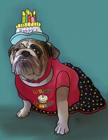 Art Prints Chunk the Bulldog