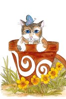 Art Prints Claire Cat In Flower..