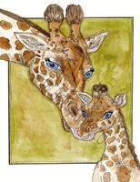 Art Prints Gisele Giraffe and H..