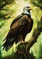 Greeting Cards Eagle Standing on St..