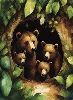 Art Prints Momma Brown Bear and..