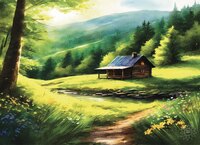 Art Prints Cabin Spring