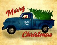 Art Prints Merry Christmas Vint..
