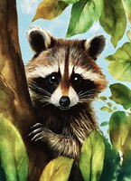 Greeting Cards Raccoon Tree Sitter