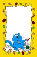 Notepads Fat Cat Hungry - Yel..