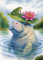 Art Prints Bella Manatee with J..