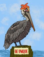 Art Prints Phyllis the Pelican 