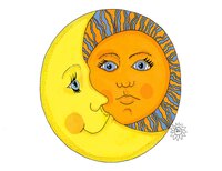 Art Prints Sun and Moon