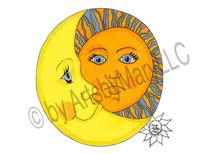 Art Prints Sun and Moon
