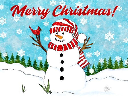 Greeting Cards Snowman All the Way