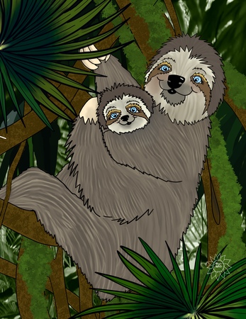 Art Prints Winifred Sloth and Bailee