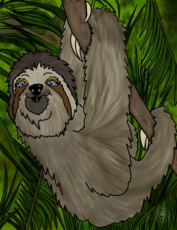 Greeting Cards Winifred Sloth - Hanging in There
